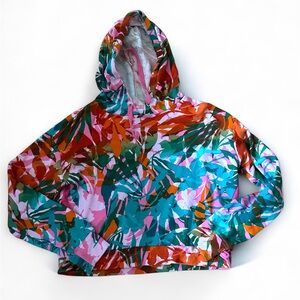 Juicy Couture Colorful Leaf Print Hoodie XS (cropped oversized)